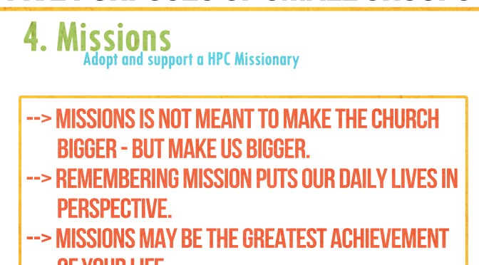 Five Purposes and Practices of Small Groups: 4. MISSIONS